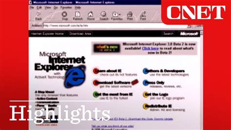 First Look Of Microsoft Ie 30 In 1996 From Cnets Archive Youtube