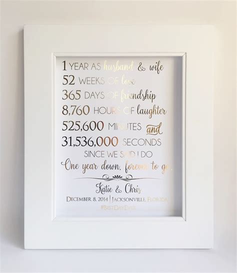 5 out of 5 stars. First 1st Anniversary Gift Anniversary Gift For Husband or