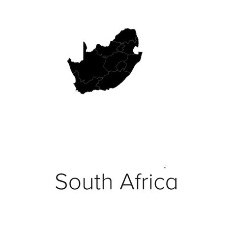 Premium Vector South Africa Map Vector Illustration Silhouette