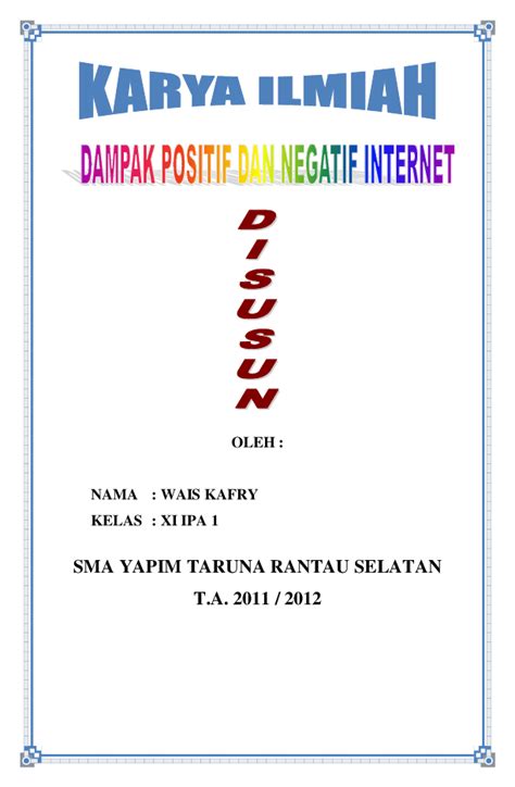 Doc Karya Ilmiah Mengenai Internet Ardiansyah Rambe