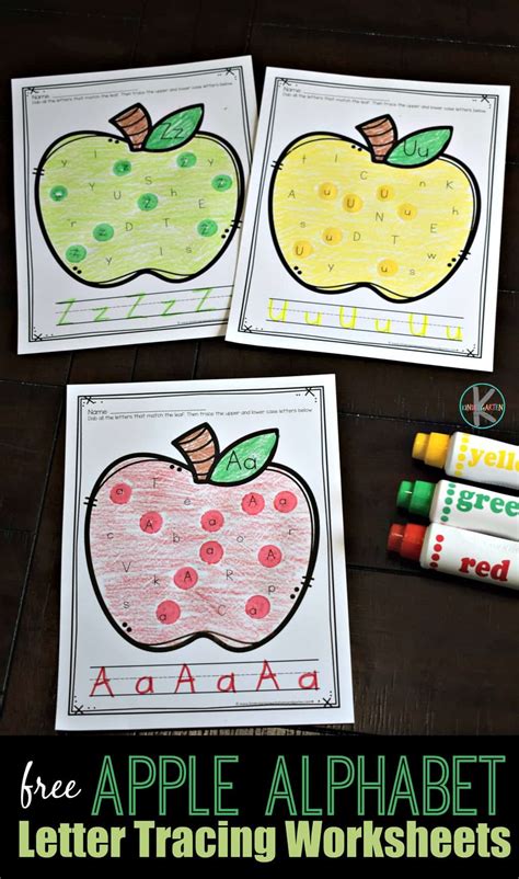 Apple Find The Letter Tracing Worksheets