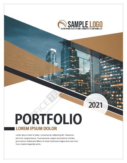 10 Amazing Portfolio Cover Page Templates In Ms Word Format