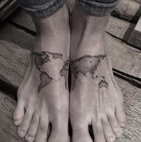 40 World Map Tattoos That Will Ignite Your Inner Travel Bug Tattooblend