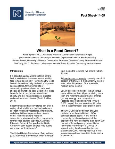 Pdf What Is A Food Desert