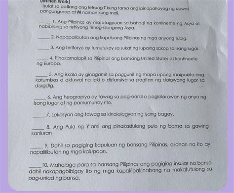 1 Ang Pilipinas Ay Matatagpuan Sa Bahagi Ng Kontinente Ng Asya At