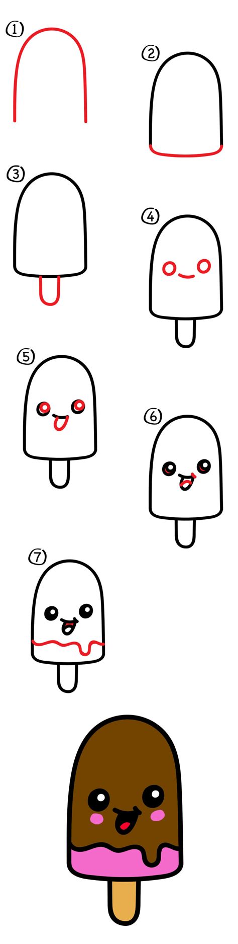 How To Draw A Cartoon Popsicle Art For Kids Hub