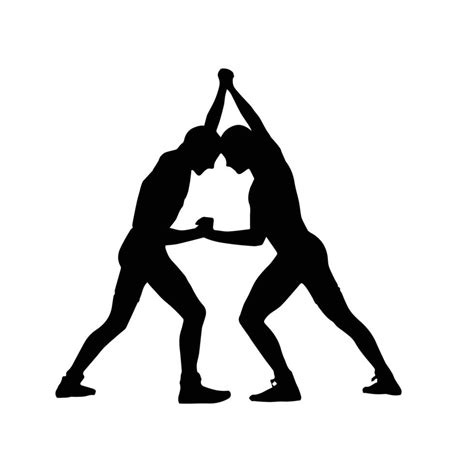 Wrestling Silhouette Art 7193816 Vector Art At Vecteezy