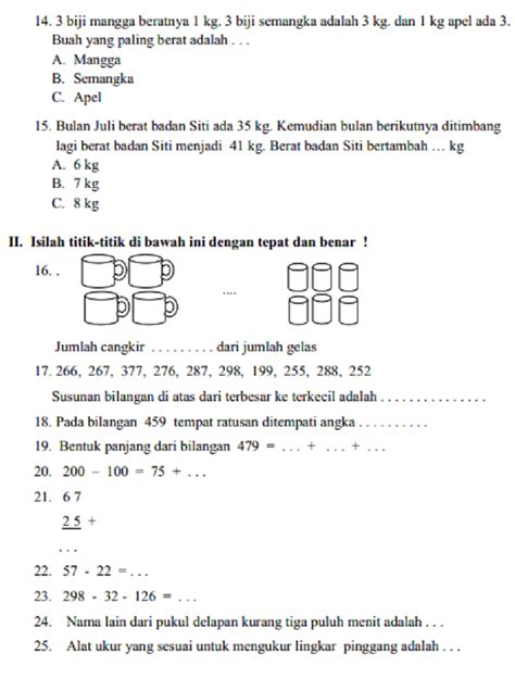 Latihan Soal Kelas Sd Matematika Official Website Initu Id