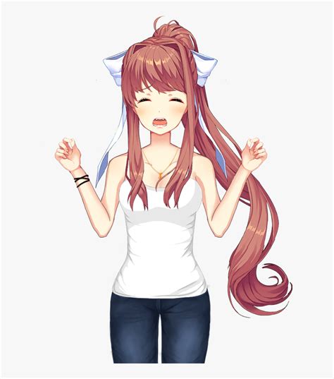 Doki Doki Literature Club Monika Casual Hd Png Download Kindpng