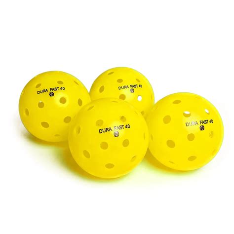 Durafast 40 Pickleballs Yellow X100 Courtside Sports