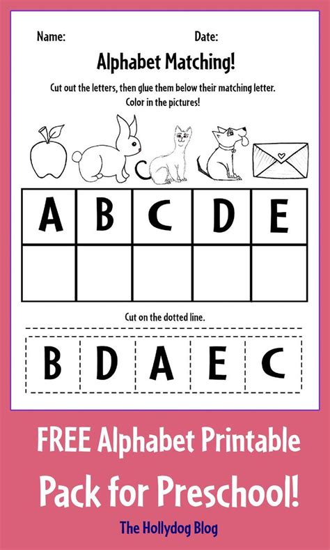 A Printable Alphabet Worksheet For Preschool