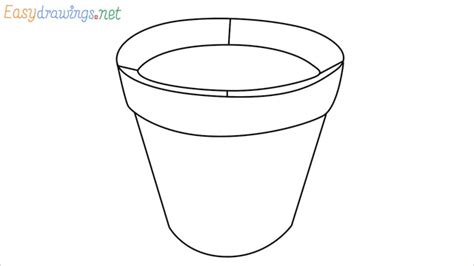 How To Draw A Flower Pot Step By Step 5 Easy Phase Video