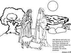 Even though abraham was older than lot and could have claimed the land he wanted, abraham graciously allowed lot to choose where he wanted to settle. Abraham Coloring Page Printable - Abram and Lot Separate ...