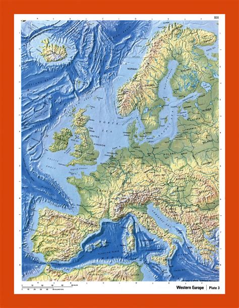 Relief Map Of Western Europe Maps Of Europe Map Maps Of The