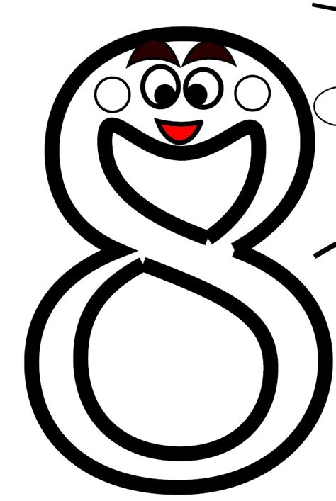 Free Number 8 Coloring Page To Print And Color