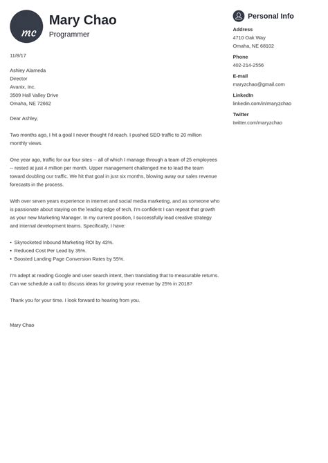 Cover Letter Format Guide And Examples