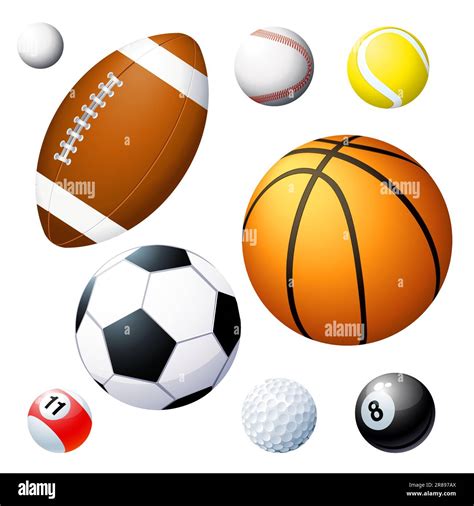 Sports Balls Vector Set Stock Vector Image And Art Alamy