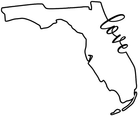 Florida State Map Outline