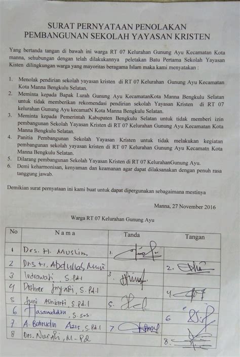 Contoh Surat Pernyataan Penolakan Warga 53 Koleksi Gambar