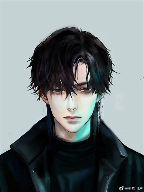 Cre 英招用户 Dark Anime Guys Handsome Anime Guys Anime Drawings Boy