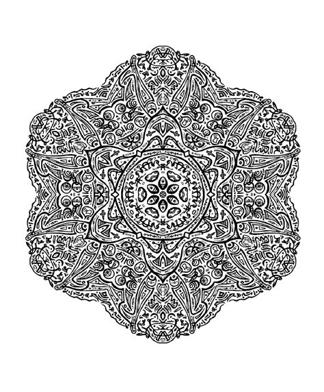 Difficult Mandala Coloring Pages Coloring Home