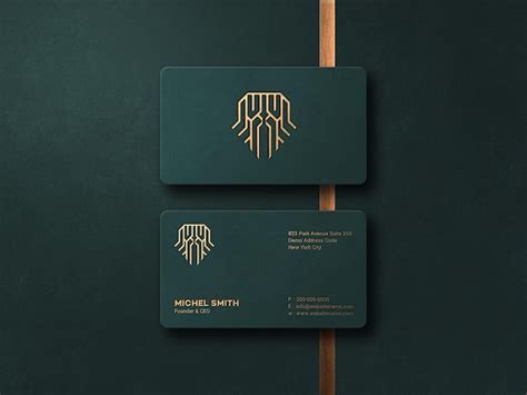 Premium Psd Modern And Luxury Business Card Mockup With Letterpress