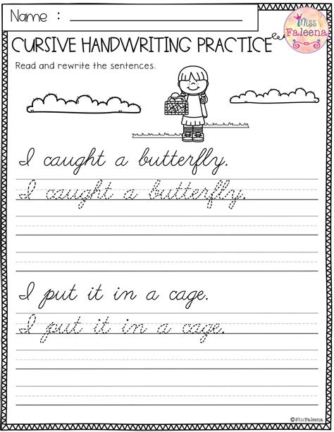 Cursive Writing Sentences Worksheets Pdf 99f Cursive Handwriting