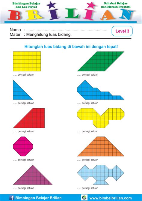Menghitung Luas Bangun Datar Kelas 3 Sd Dengan Satuan Persegi NBKomputer