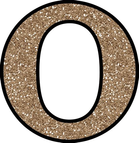 Free Digital Printable Glitter Numbers Gold Glitter Number 0 Clipart