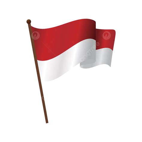 Vektor Bendera Indonesia Berkibar Indonesia Bendera Merah Putih