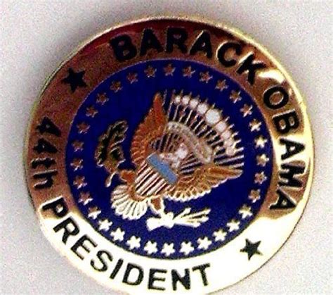 Presidential Barack Obama 44th President Gold Enamel Eale Seal Lapel