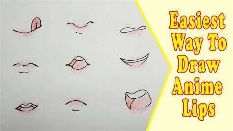 How To Draw Easy Anime Lips For Beginners