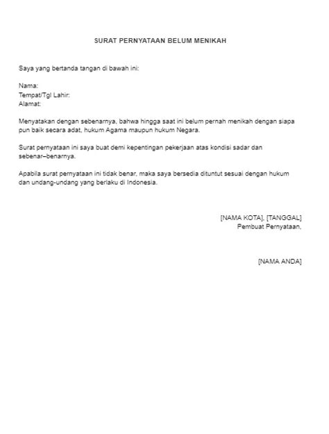 7 Contoh Surat Pernyataan Kerja Terlengkap