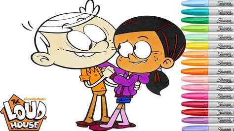 The Loud House Coloring Book Pages Lincoln Ronnie Anne Santiago Rainbow