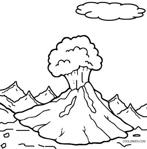 Coloriages Volcan Coloriages Gratuits à Imprimer