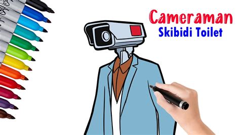 How To Draw Cameraman From Skibidi Toilet Step By Step Tutorial Youtube