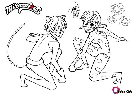 Free Download To Print Miraculous Ladybug And Cat Noir Coloring Pages