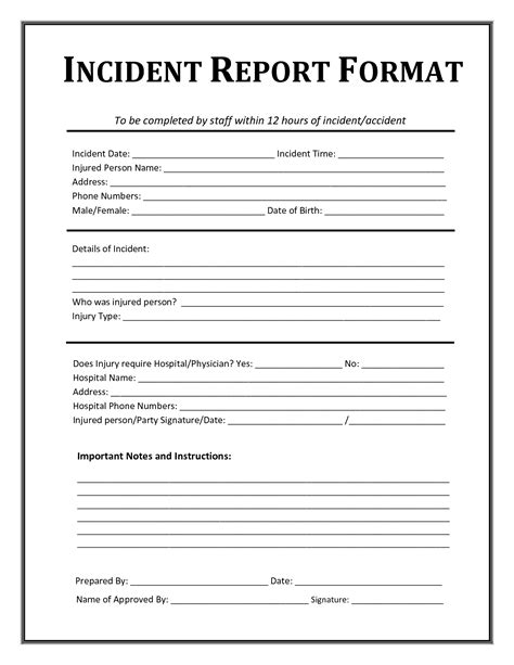 13 Incident Report Templates Excel Pdf Formats