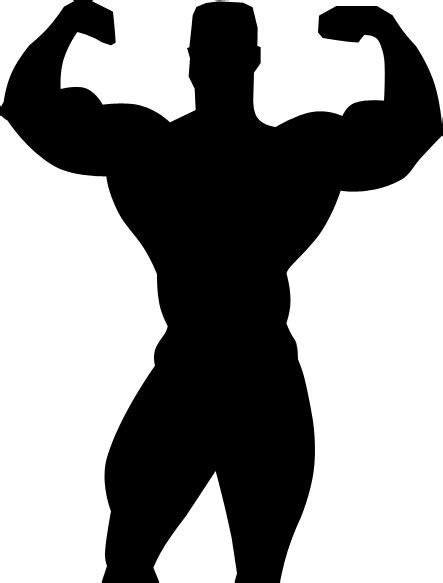 Silhouette Bodybuilding Professional Wrestling Clip Art Silhouette