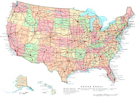 Free Printable Road Map Of The United States