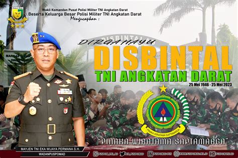 Dirgahayu Disbintal Tni Angkatan Darat Pusat Polisi Militer Tni Ad