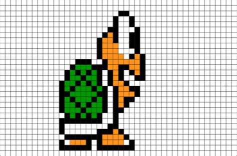 Koopa Mario Turtle Pixel Art Mario Pixel Art Pixel Dragon