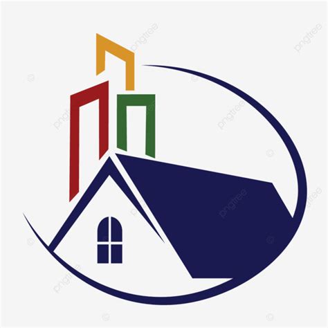 Logo Rumah Berwarna Warni, Logo Perumahan, Logo Rumah, Rumah PNG dan