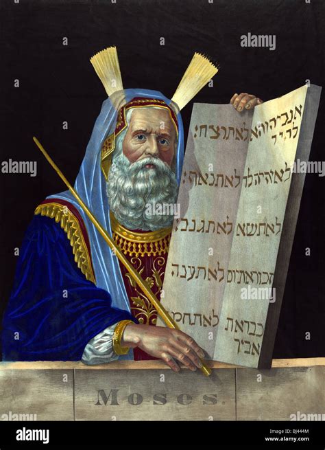 Moses Holding The 10 Commandments Hi Res Stock Photography And Images