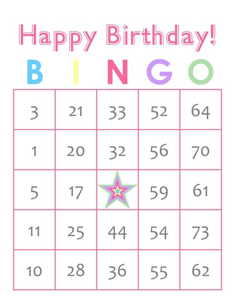 200 Happy Birthday Bingo Cards Prints 1 Per Page Immediate Pdf