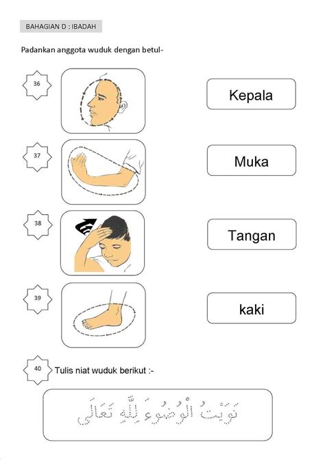 Worksheet Lembaran Kerja Latihan Rukun Iman Prasekolah Rukun Iman