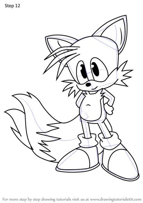 Learn How To Draw Miles Tails Prowe From Sonic X Sonic X Step By Step