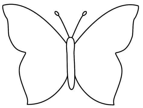 Simple Butterfly Coloring Page Insects