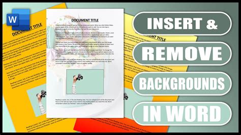 Insert And Remove A Background In Word Easy Tutorial Youtube