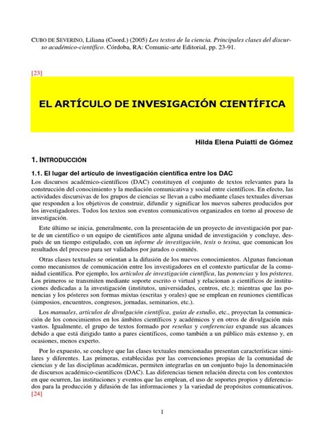 Artículo De Investigación Pdf Science Comunicación